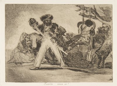 Plade 31 fra The Disasters of War Los Desastres de la Guerra: That..., 1810 udgivet 1863. af Francisco de Goya