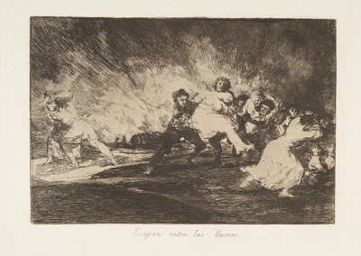 Plade 41 fra The Disasters of War Los Desastres de La Guerra: They ..., 1810 udgivet 1863. af Francisco de Goya
