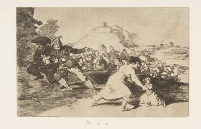 Plade 44 fra The Disasters of War Los Desastres de la Guerra: Jeg så..., 1810 udgivet 1863. af Francisco de Goya