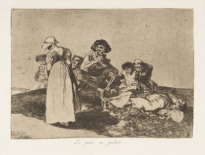 Plade 55 fra The Disasters of War Los Desastres de la Guerra: Th..., 1811-12 udgivet 1863. af Francisco de Goya