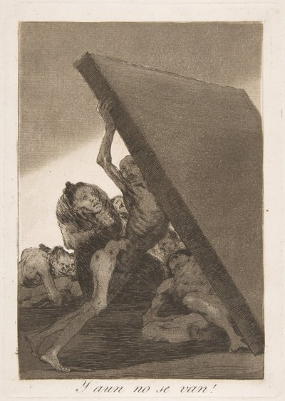 Plade 59 fra Los Caprichos: Og stadig går de ikke! Y aun no se van!, 1799. af Francisco de Goya
