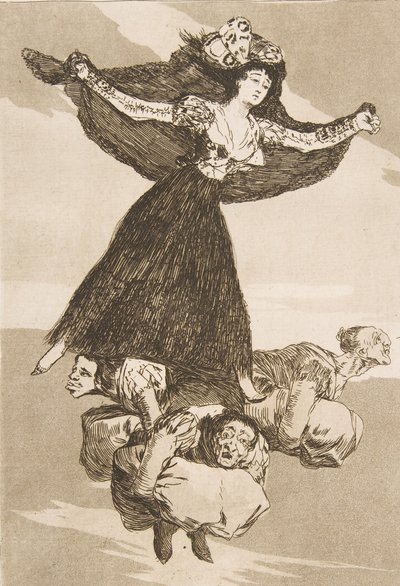 Plade 61 fra Los Caprichos: De har fløjet Volaverunt., 1799. af Francisco de Goya