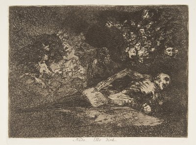 Plade 69 fra The Disasters of War Los Desastres de la Guerra..., efter 1814-15 udgivet 1863. af Francisco de Goya