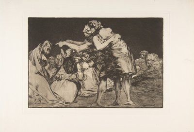 Plade 7 fra Disparates: Disorderly Folly, ca. 1816-23 udgivet 1864. af Francisco de Goya