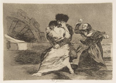 Plade 9 fra The Disasters of War Los Desastres de la Guerra: They d..., 1810 udgivet 1863. af Francisco de Goya