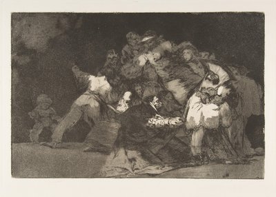 Plade 9 fra Disparates:General dårskab, ca. 1816-23 udgivet 1864. af Francisco de Goya