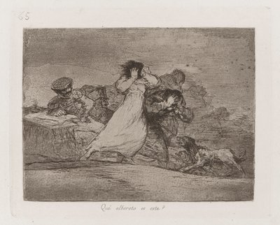 At? er det optøjer? (What Is This Hubbub?), Plade 65 fra The Disasters of War af Francisco de Goya