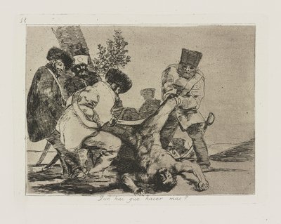 hvad? skal du gøre mere? (Hvad mere kan der gøres?), pl. 33 fra serien The Disasters of War af Francisco de Goya