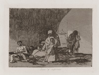 The Healthy and the Sick, Plade 57 fra The Disasters of War af Francisco de Goya