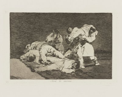 Være? det samme. (Det vil være det samme.), pl. 21 fra serien The Disasters of War af Francisco de Goya