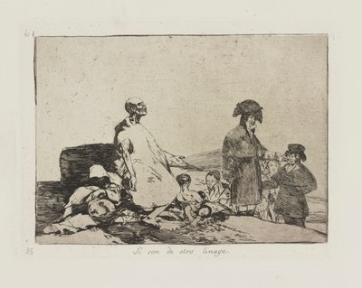 Hvis de er af anden slægt. (Måske er de af anden race.), pl. 61 fra serien The Disasters of War af Francisco de Goya