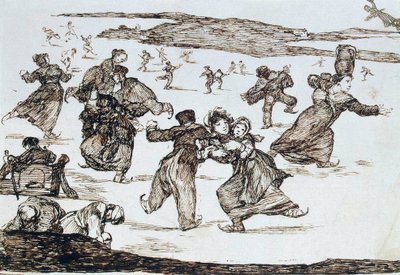 Skatere, mellem 1812 og 1823. af Francisco de Goya