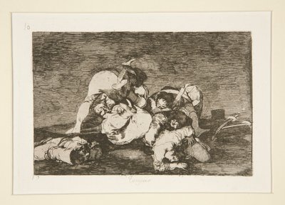 Hverken (heller [Do These] Heller), pl. 10 fra serien The Disasters of War af Francisco de Goya