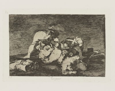 Slet ikke. (Gør heller ikke disse.), pl. 10 fra serien The Disasters of War af Francisco de Goya
