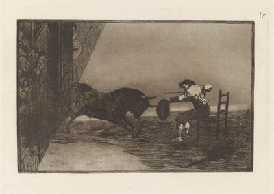 Temeridad de Martincho en la plaza de Zaragoza (The Daring of Martincho in the Ring at Zaragoza), Tavle 18 fra La tauromaquia af Francisco de Goya