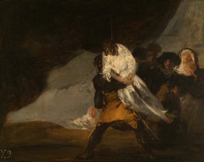 Den hængte munk, ca. 1810. af Francisco de Goya