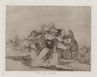 Alt er topsy-turvy, Plade 42 fra The Disasters of War af Francisco de Goya