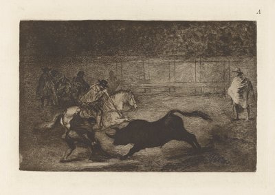 En spansk rytter smadrer af Francisco de Goya