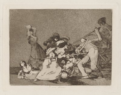 Y son fieras (Og de er som vilde dyr), pl. 5 fra serien Los desastres de la guerra (Krigens katastrofer) af Francisco de Goya