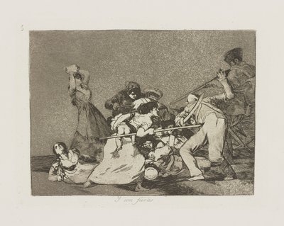 Y søn fieras. (Og de er som vilde dyr.), pl. 5 fra serien Los desastres de la guerra (Krigens katastrofer) af Francisco de Goya