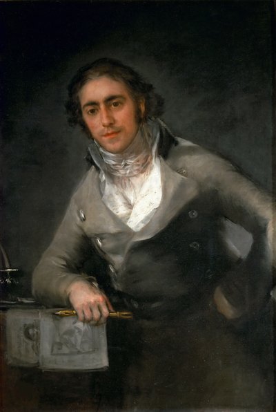 Portræt af en mand Evaristo Pérez de Castro, ca 1806. af Francisco Goya de