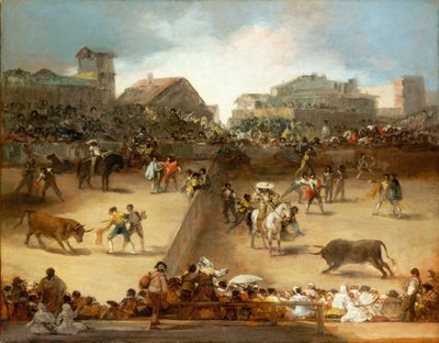 Tyrekamp i en delt ring af Francisco de Goya