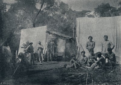 Guaranys besøger en lejr, 1895 af Francisco Henszler
