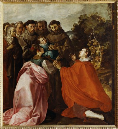 Den hellige Frans helbreder barnet Bonaventura - Den hellige Frans helbreder barnet Bonaventura ... af Francisco Herrera