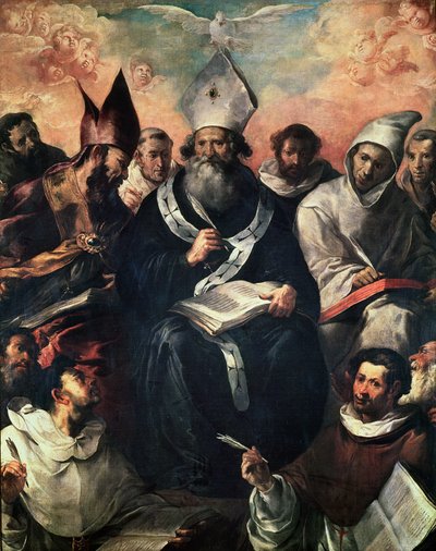 St. Basil dikterer sin lære af Francisco Herrera
