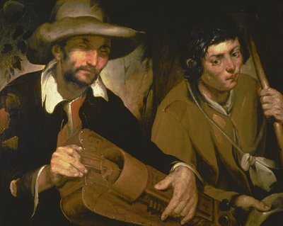 The Blind Hurdy-Gurdy Player, ca. 1640 af Francisco Herrera