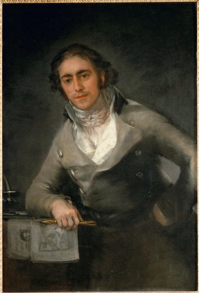 Portræt af en mand - Mandligt portræt ... af Francisco Jose de (circle of) Goya y Lucientes