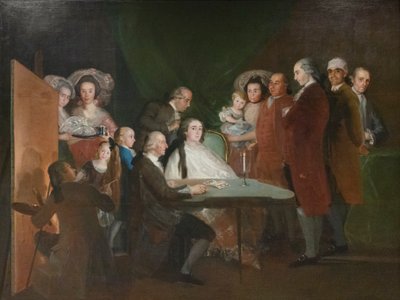Familien til spædbarnet Don Luis af Bourbon af Francisco Jose de (school of) Goya
