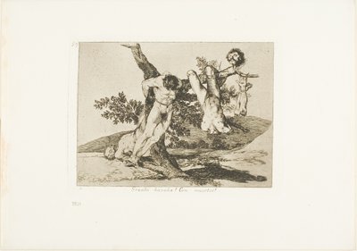 En heroisk bedrift! With Dead Men!, plade 39 fra The Disasters of War af Francisco Jose de Goya y Lucientes