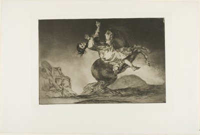 En kvinde og en hest, lad en anden mestre dem, tallerken ti fra Los Proverbios af Francisco Jose de Goya y Lucientes