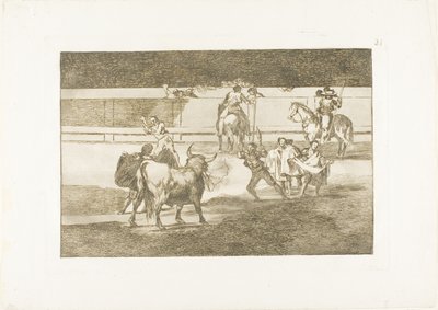 Banderillas med fyrværkeri, tallerken 31 fra The Art of Bullfighting af Francisco Jose de Goya y Lucientes