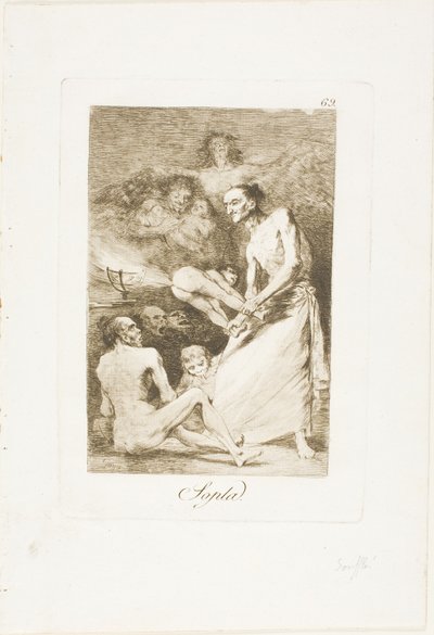 Blow, tallerken 69 fra Los Caprichos af Francisco Jose de Goya y Lucientes