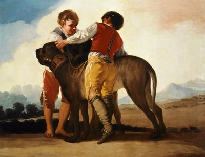 Drenge med mastiff, ca. 1786 (olie på lærred) af Francisco Jose de Goya y Lucientes