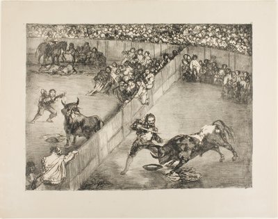 Tyrefægtning i en delt ring, fra The Bulls of Bordeaux af Francisco Jose de Goya y Lucientes