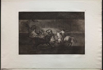 Tyrefights: The Death of Pepe Illo (3. komposition) af Francisco de Goya