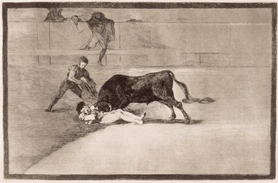 Tyrefægtning: Pepe Hillos uheldige død af Francisco de Goya