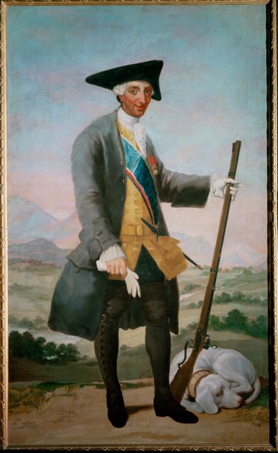 Carlos III i jagtkostume (maleri på lærred) af Francisco Jose de Goya y Lucientes