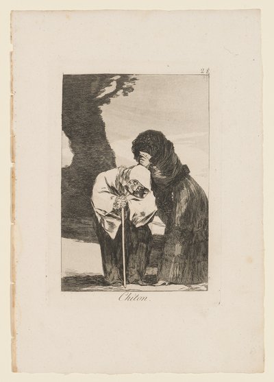 Chiton, tallerken fra "Los Caprichos", 1799 af Francisco de Goya