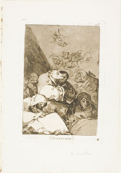 Rettelse, plade 46 fra Los Caprichos af Francisco Jose de Goya y Lucientes