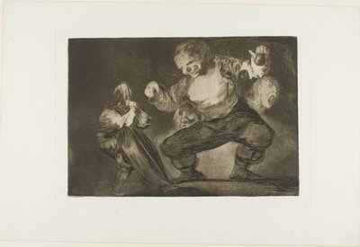 Dancing Giant, fra Disparates, udgivet som plade 4 i Los Proverbios af Francisco Jose de Goya y Lucientes