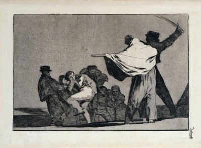 Et velkendt vrøvl, også: Et yderligere ordsprog: Sikke en kriger! af Francisco Jose de Goya y Lucientes