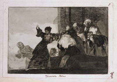 Fattig dårskab, ordsprog 11 af Francisco Jose de Goya y Lucientes
