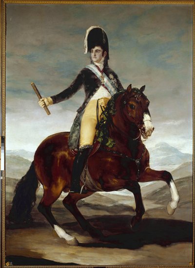 Rytterportræt af Ferdinand VII (Fernando VII) (1784-1833) - Maleri af Francisco Goya y Lucientes (1746-1828), olie på lærred, 286x207 cm af Francisco de Goya