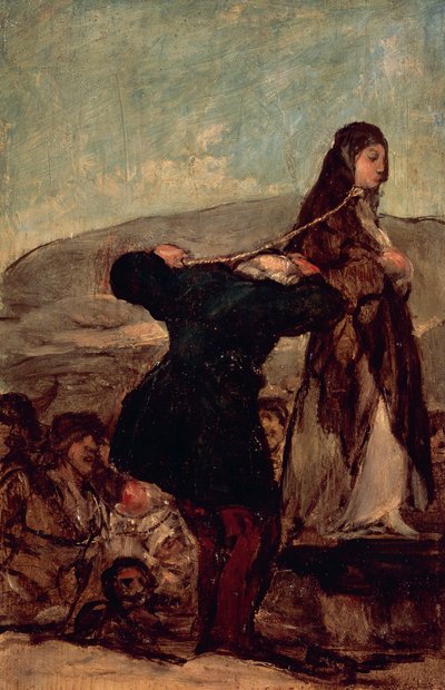 Henrettelse af en heks af Francisco Jose de Goya y Lucientes