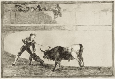 GOYA Y LUCIENTES, Francisco de (1746-1828). Pedro Romero dræber den standsede tyr. 1816. (25,1 x 35,9 cm). ROMERO, Pedro (1754-1839). spansk tyrefægter. Plade 30 af "Kunsten at tyrefægtning". Ætsning. SPANIEN. MADRID (AUTONOM FÆLLESSKAB). Madrid. national af Francisco Jose de Goya y Lucientes