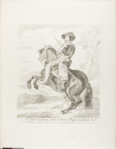 Gaspar de Guzman, grev hertug af Olivares af Francisco Jose de Goya y Lucientes